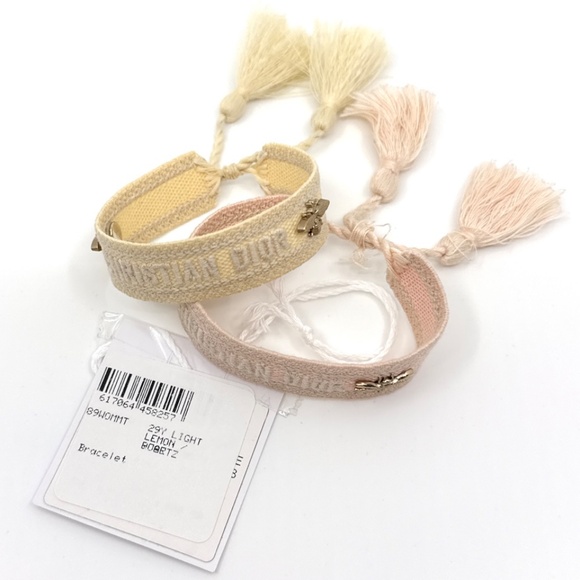 Christian Dior Embellished Woven Bracelet Set - Lemon & Sorbet (pre-owned) - Picture 4 of 6